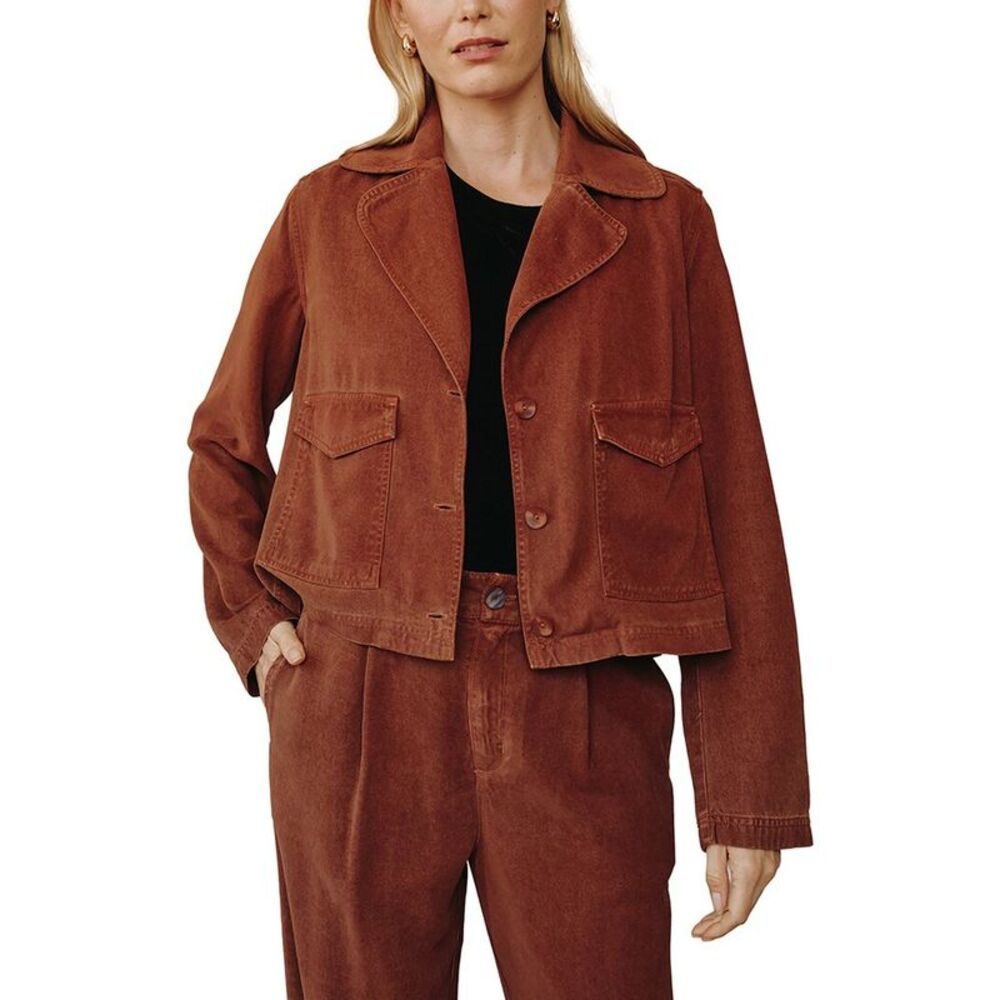 Bella Dahl Womens Utility Crop Trench Jacket